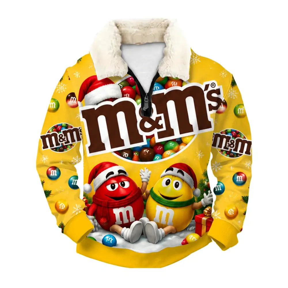 Candy Christmas Ugly Quarter Zip Sweatshirt & Sweatpant Set