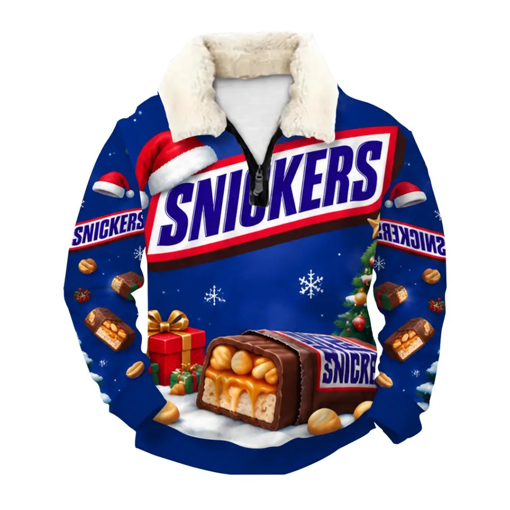 Candy Holiday Ugly Quarter Zip Sweatshirt & Sweatpant Set