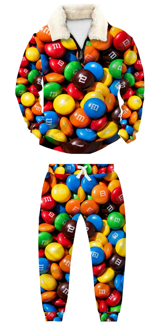 Candy Rush Ugly Quarter Zip Sweatshirt & Sweatpant Set