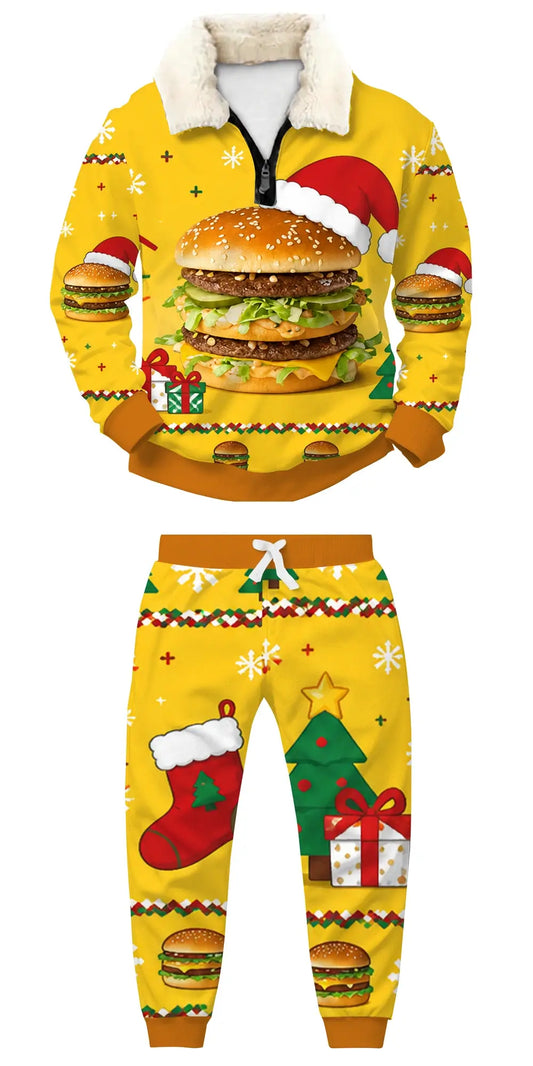 Chaotic Good Times Ugly Quarter Zip Sweatshirt & Sweatpant Set