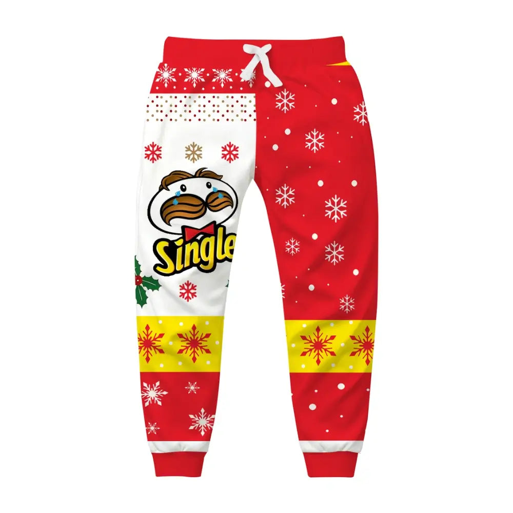 Cheesy Christmas Ugly Quarter Zip Sweatshirt & Sweatpant Set