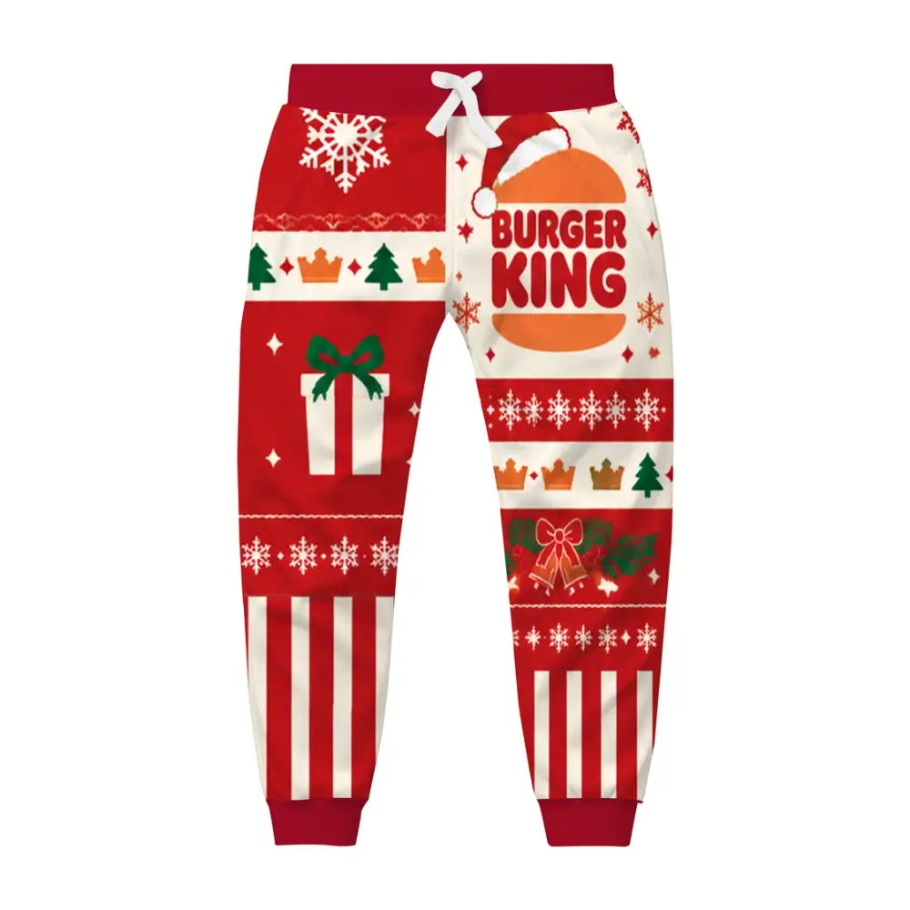 Christmas Burger Ugly Quarter Zip Sweatshirt & Sweatpant Set