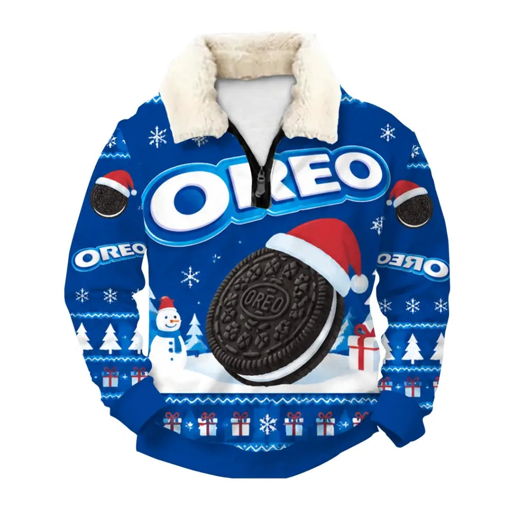Cookie Winter Ugly Quarter Zip Sweatshirt & Sweatpant Set