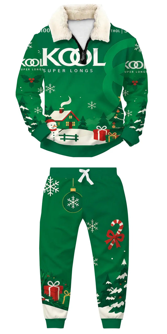 Coolmint Ugly Quarter Zip Sweatshirt & Sweatpant Set