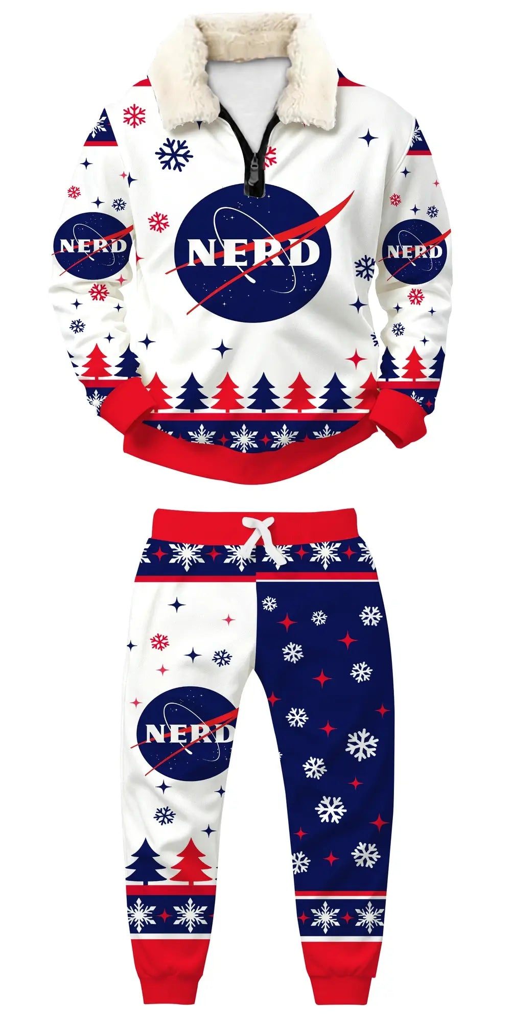Cosmic Winter Ugly Quarter Zip Sweatshirt & Sweatpant Set