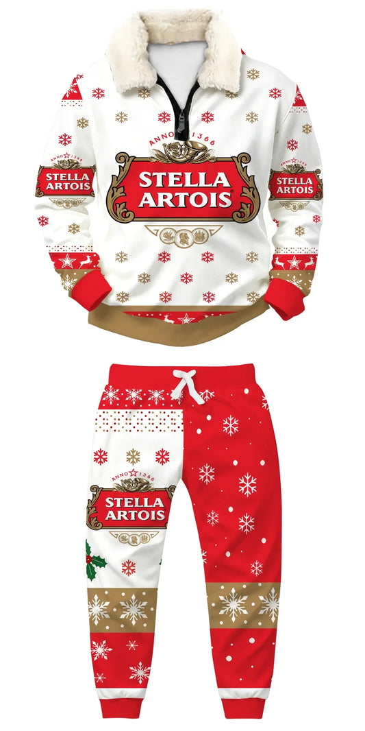 Crimson Brew 02 Ugly Quarter Zip Sweatshirt & Sweatpant Set