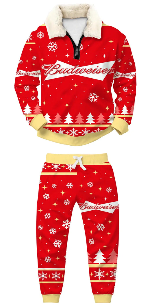 Crimson Brew Ugly Quarter Zip Sweatshirt & Sweatpant Set