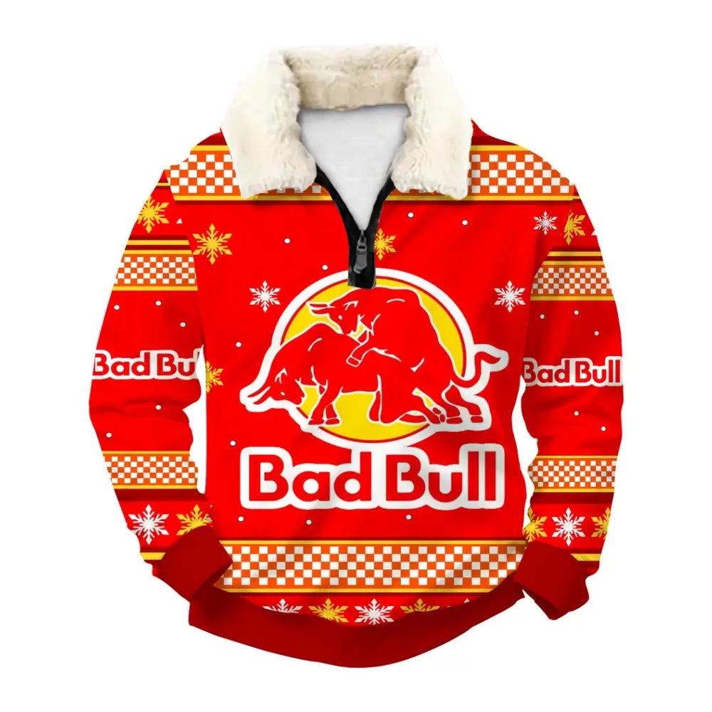 Crimson Energy Ugly Quarter Zip Sweatshirt & Sweatpant Set