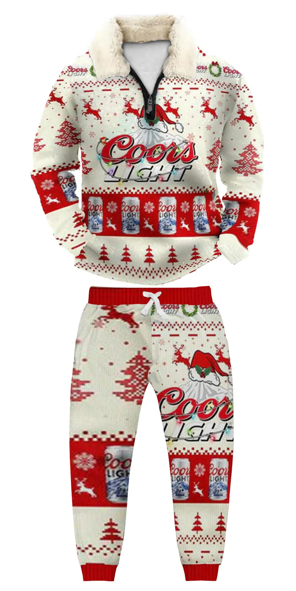 Ugly Quarter Zip Sweatshirt & Sweatpant Set 611a