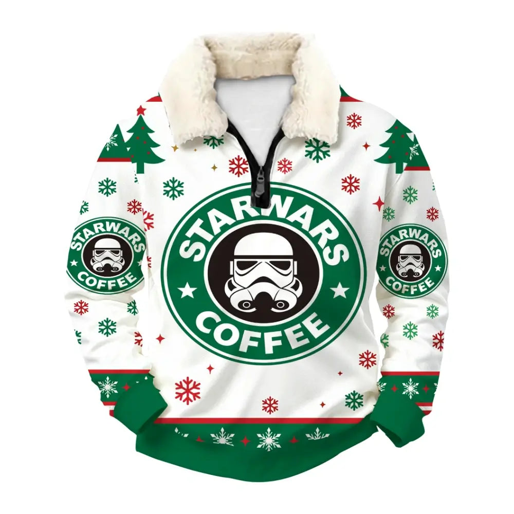 Emerald Coffee Ugly Quarter Zip Sweatshirt & Sweatpant Set