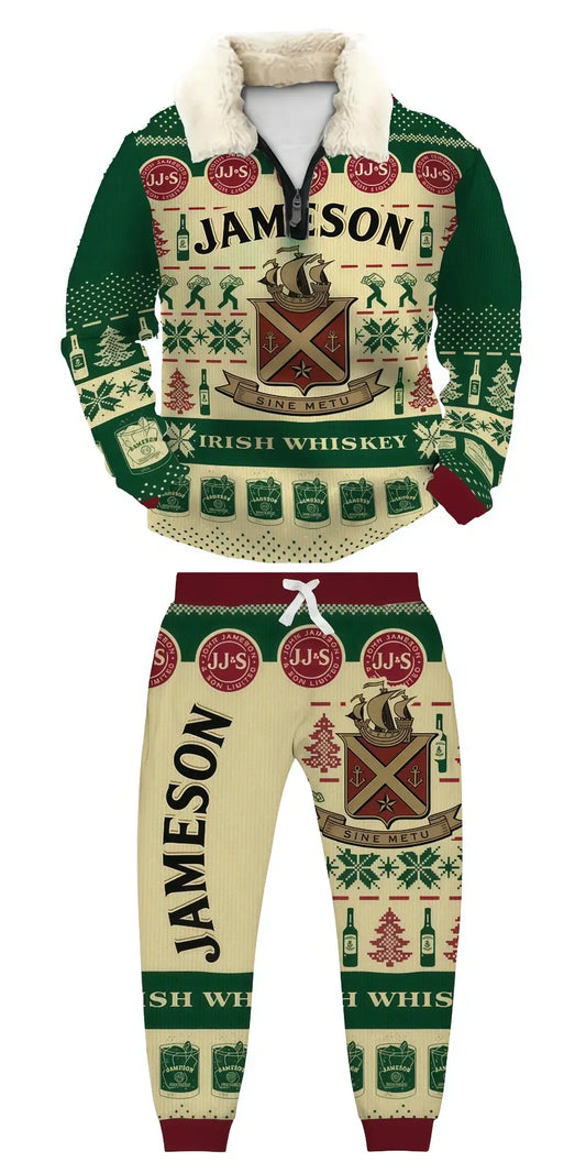 Emerald Ugly Quarter Zip Sweatshirt & Sweatpant Set