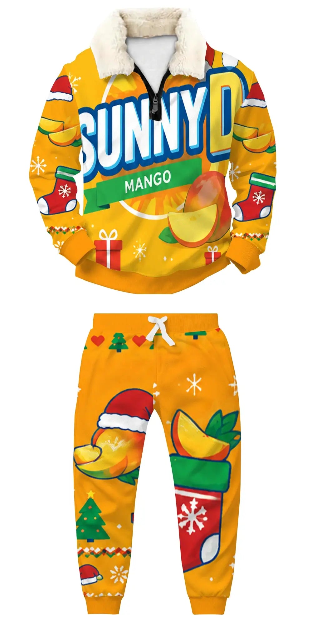 Endless Weekend Fun Ugly Quarter Zip Sweatshirt & Sweatpant Set