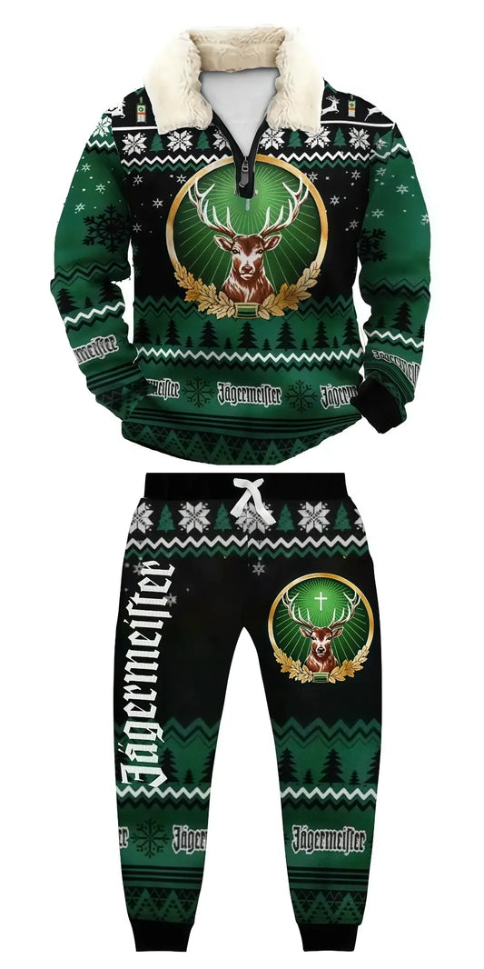 Evergreen Ugly Quarter Zip Sweatshirt & Sweatpant Set