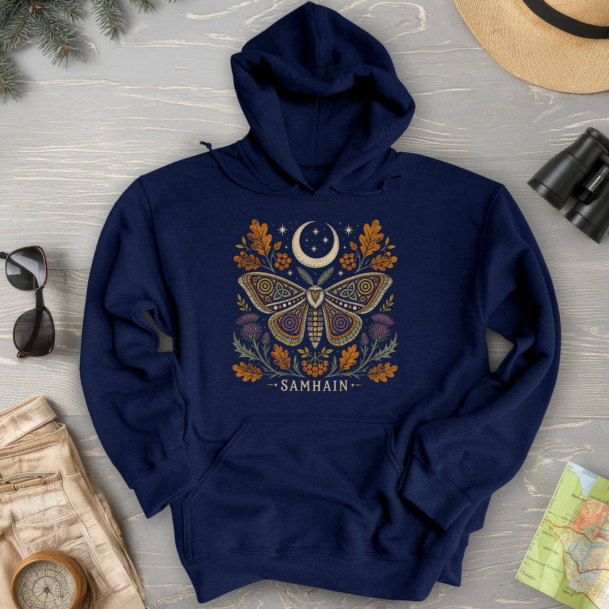 Samhain Autumn Moth Hoodie