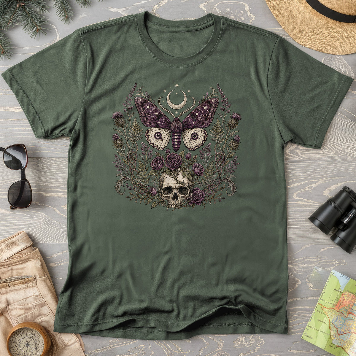 Gothic Thistle Moth T-Shirt