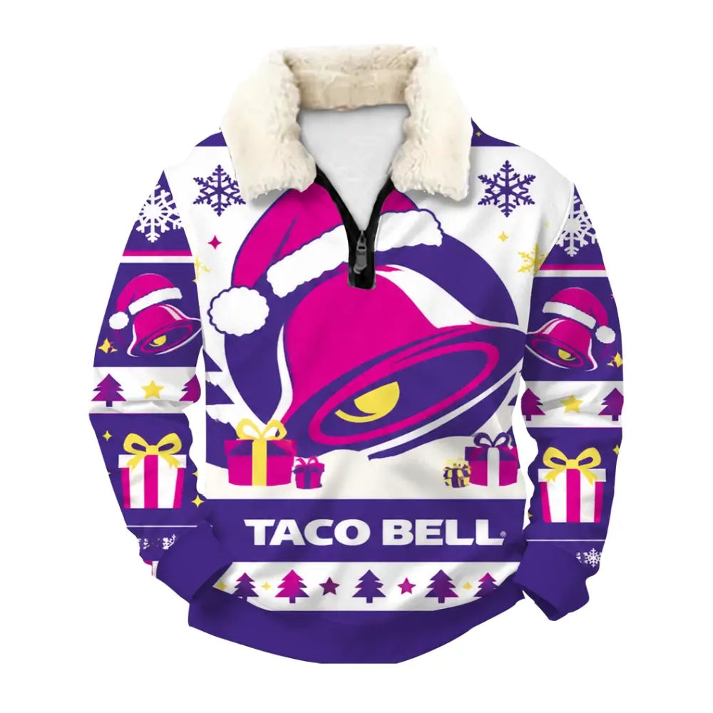Festive Taco Ugly Quarter Zip Sweatshirt & Sweatpant Set