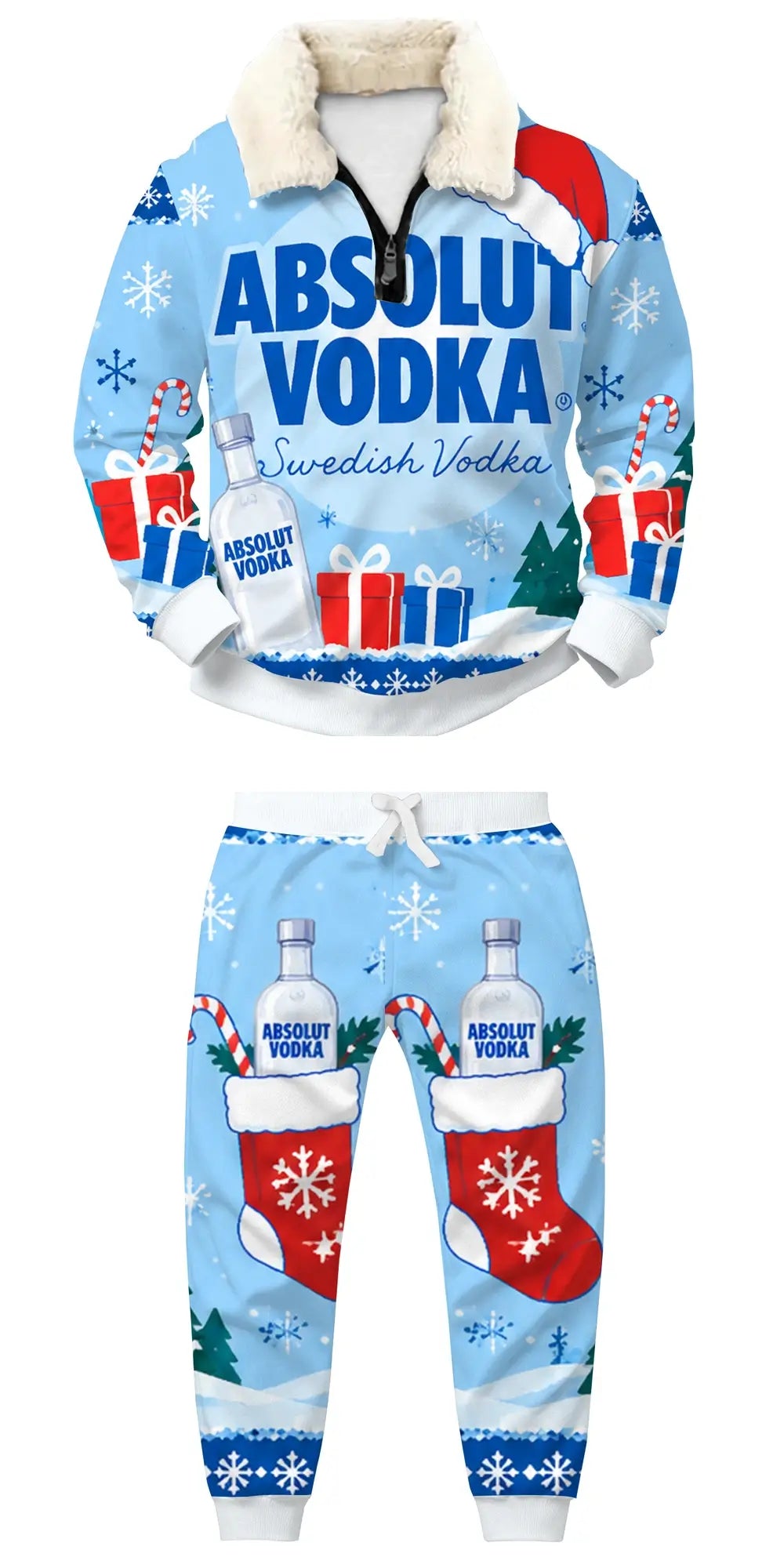 Friends Make Memories Ugly Quarter Zip Sweatshirt & Sweatpant Set