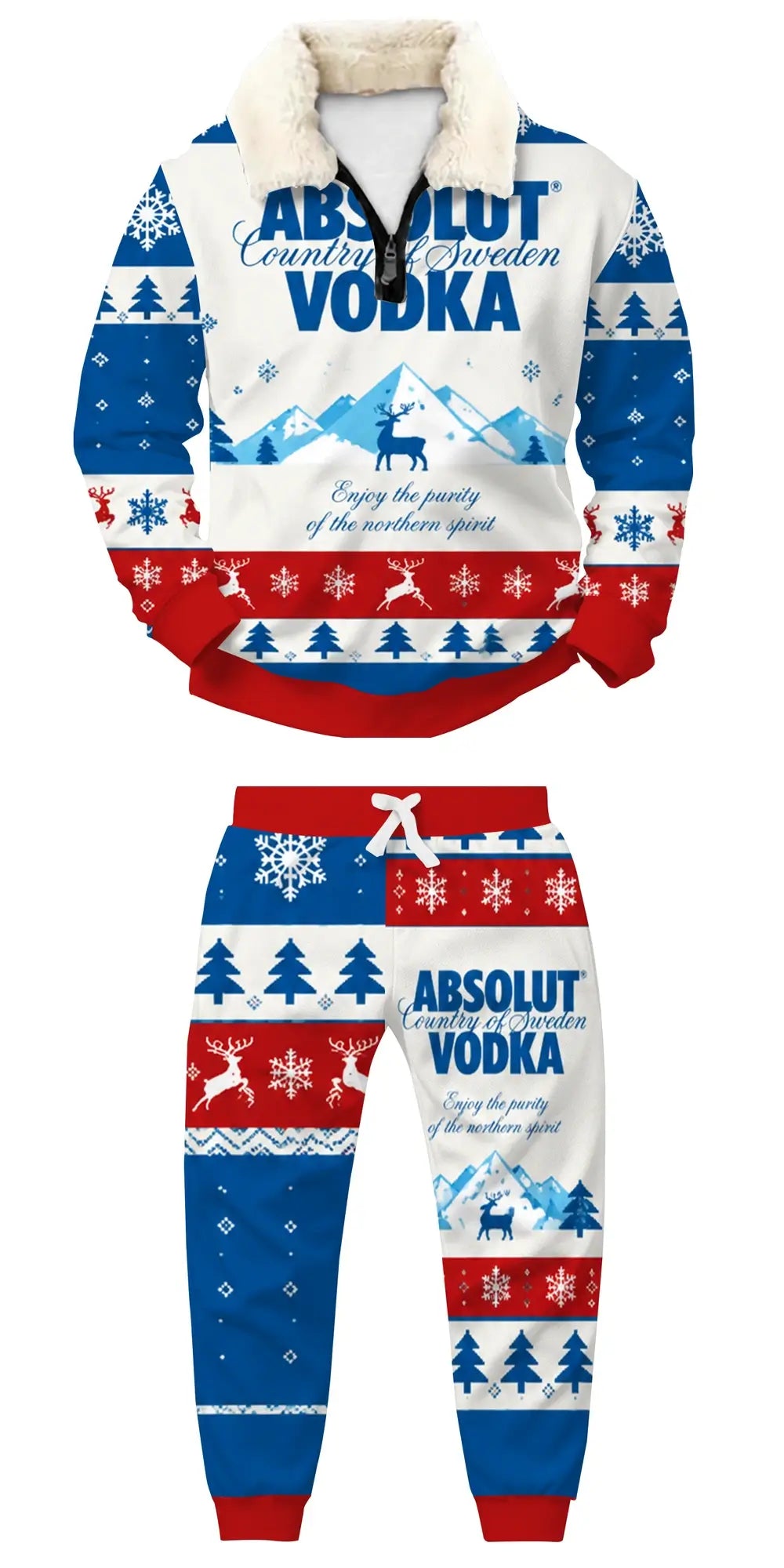 Frosted Vodka Ugly Quarter Zip Sweatshirt & Sweatpant Set