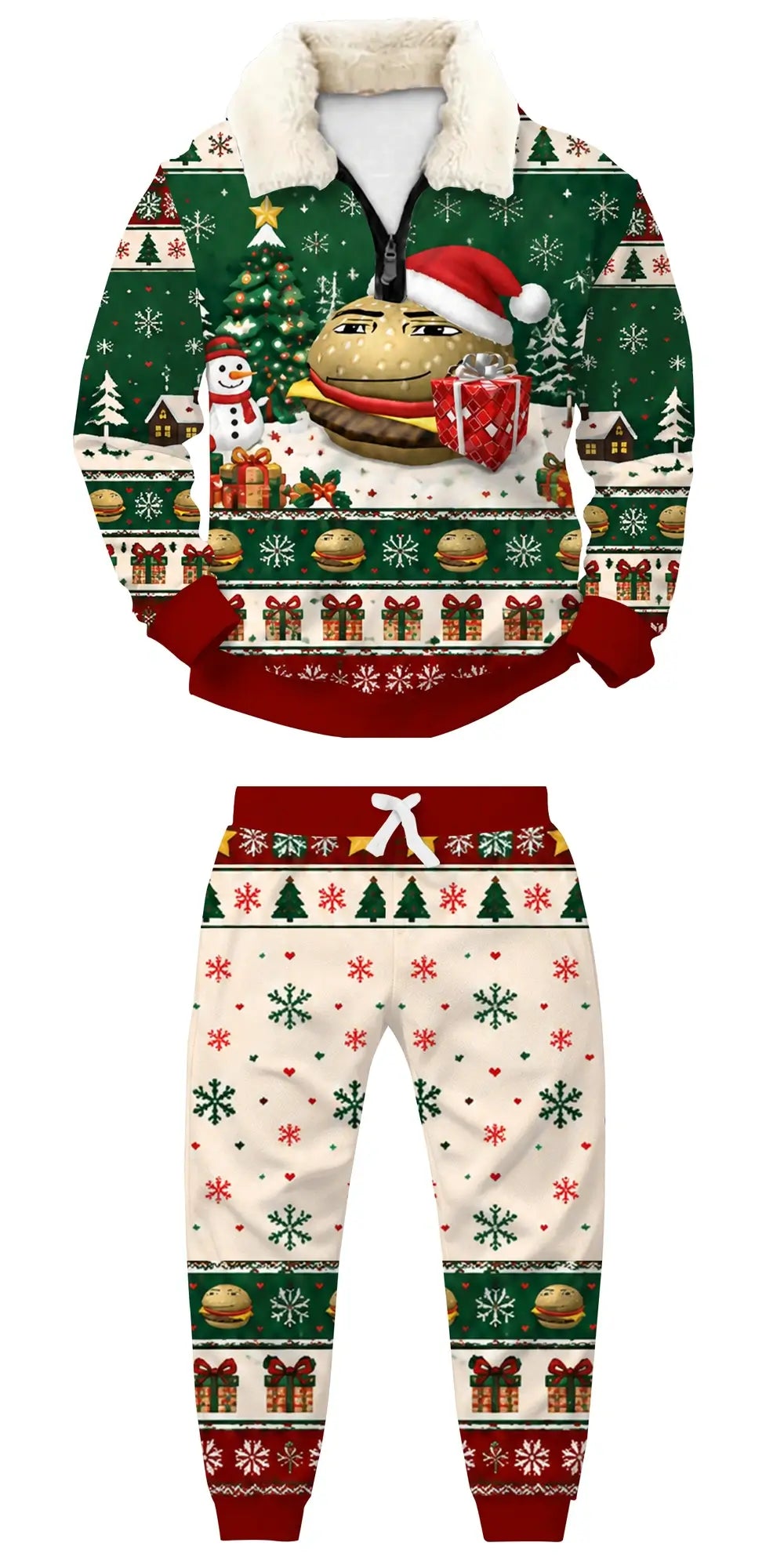 Fun Ugly Quarter Zip Sweatshirt & Sweatpant Set