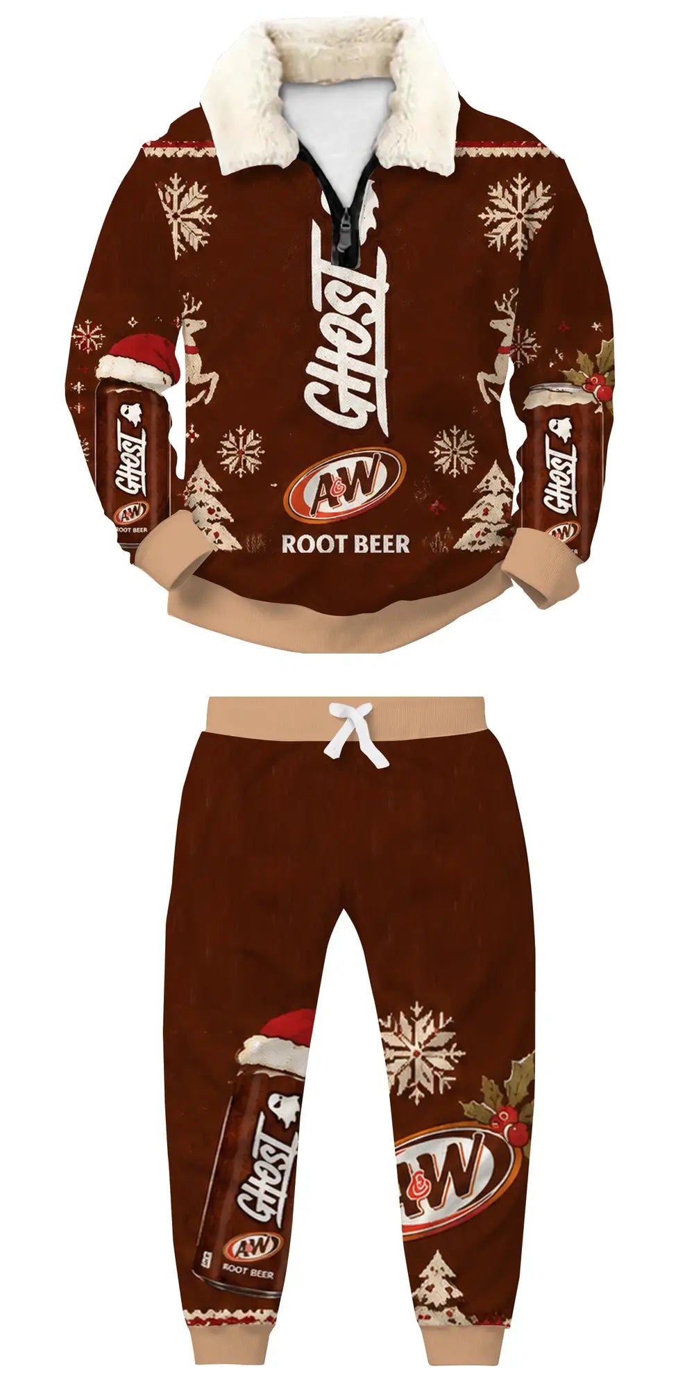 Game Night Crew Ugly Quarter Zip Sweatshirt & Sweatpant Set
