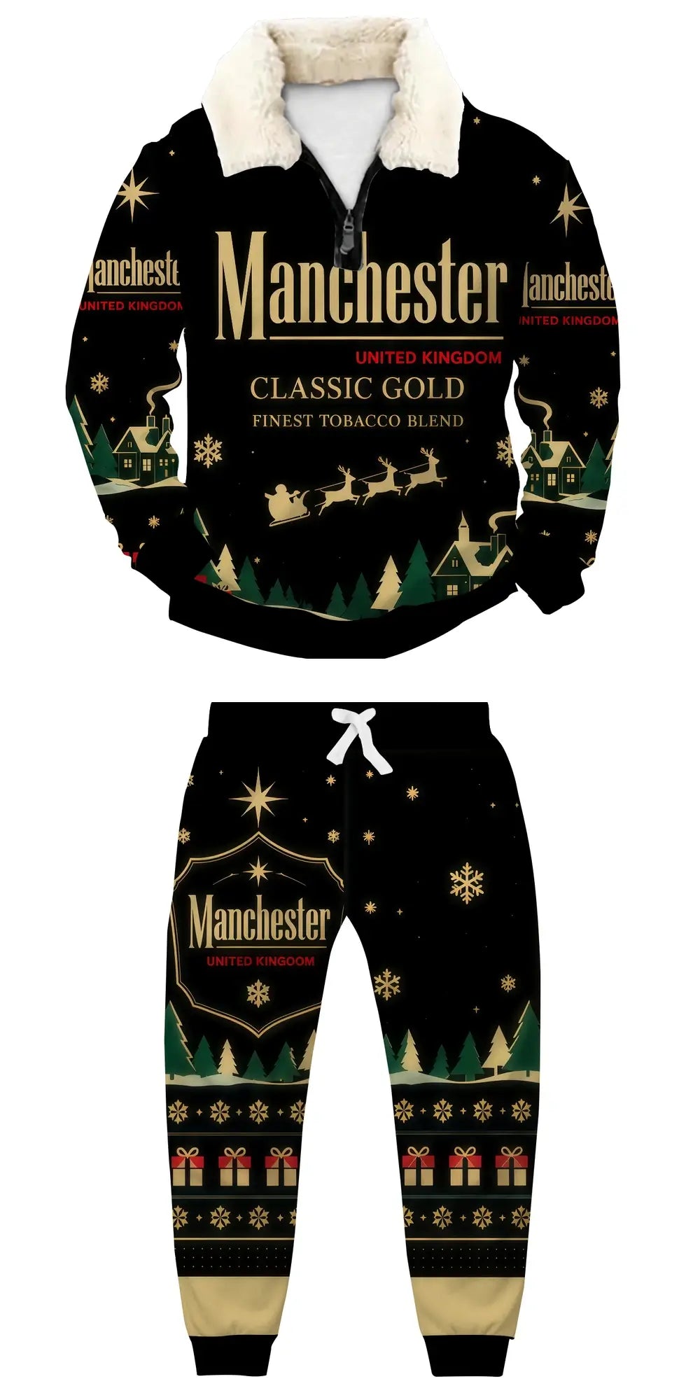 Golden Smoke Ugly Quarter Zip Sweatshirt & Sweatpant Set