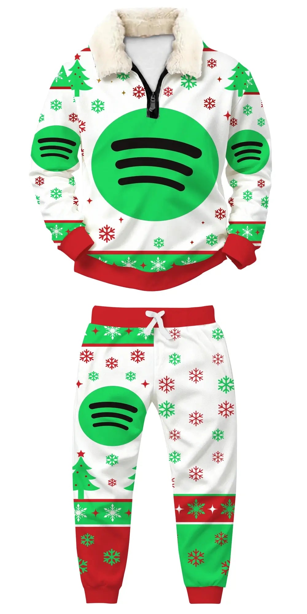 Green Beats Ugly Quarter Zip Sweatshirt & Sweatpant Set