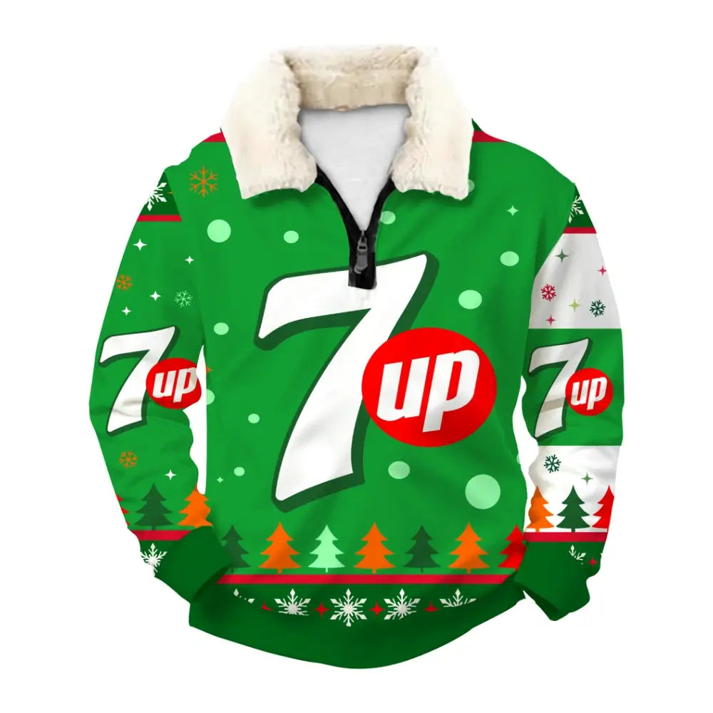 Green Fizz Ugly Quarter Zip Sweatshirt & Sweatpant Set