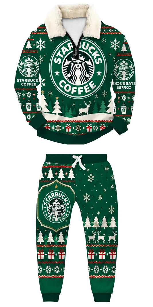 Green Queen Ugly Quarter Zip Sweatshirt & Sweatpant Set
