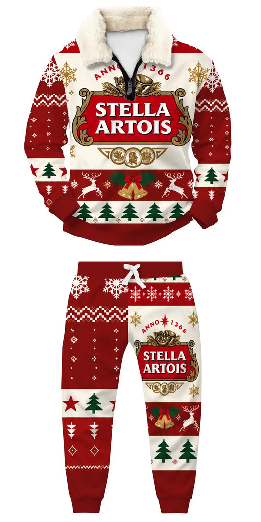 Holiday Brew Ugly Quarter Zip Sweatshirt & Sweatpant Set