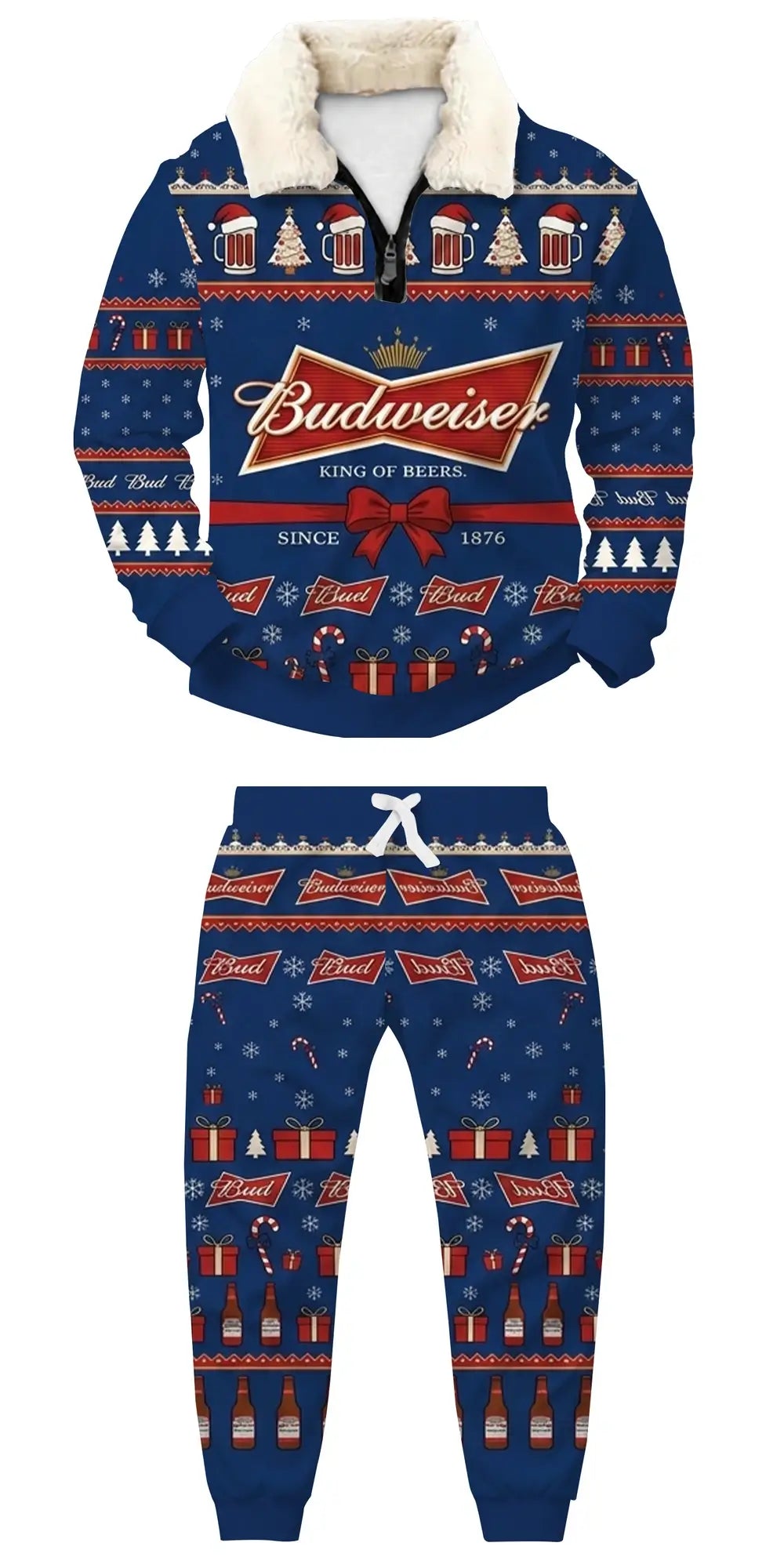 Holiday Brew Ugly Quarter Zip Sweatshirt & Sweatpant Set