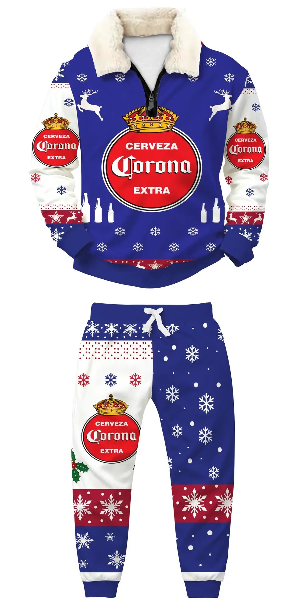 Holiday Brew Ugly Quarter Zip Sweatshirt & Sweatpant Set