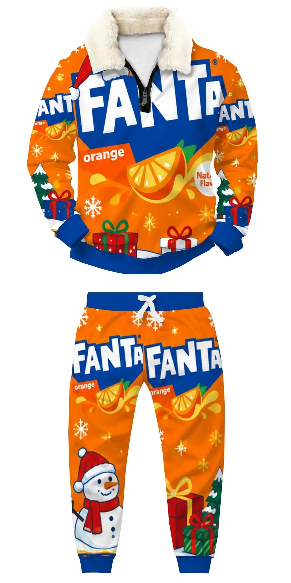 Holiday Cheer Society Ugly Quarter Zip Sweatshirt & Sweatpant Set