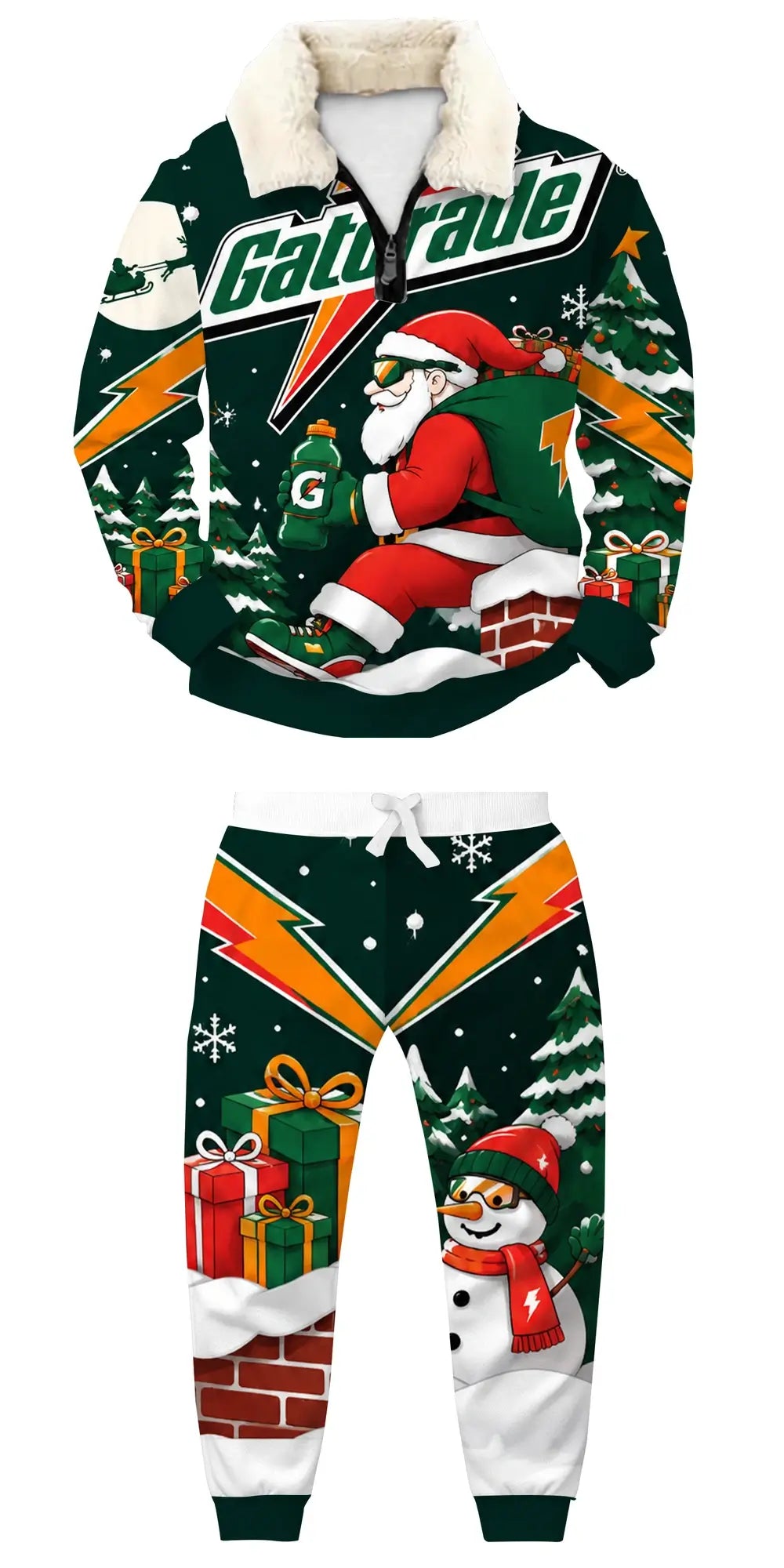 Holiday Energy Ugly Quarter Zip Sweatshirt & Sweatpant Set