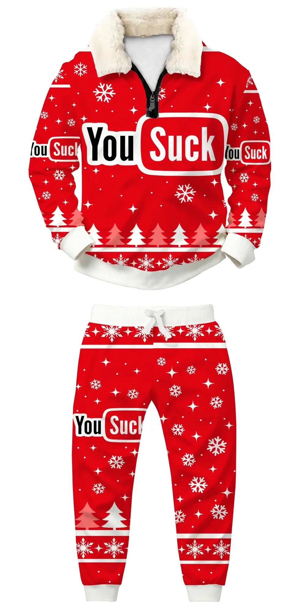 Holiday Roast Ugly Quarter Zip Sweatshirt & Sweatpant Set