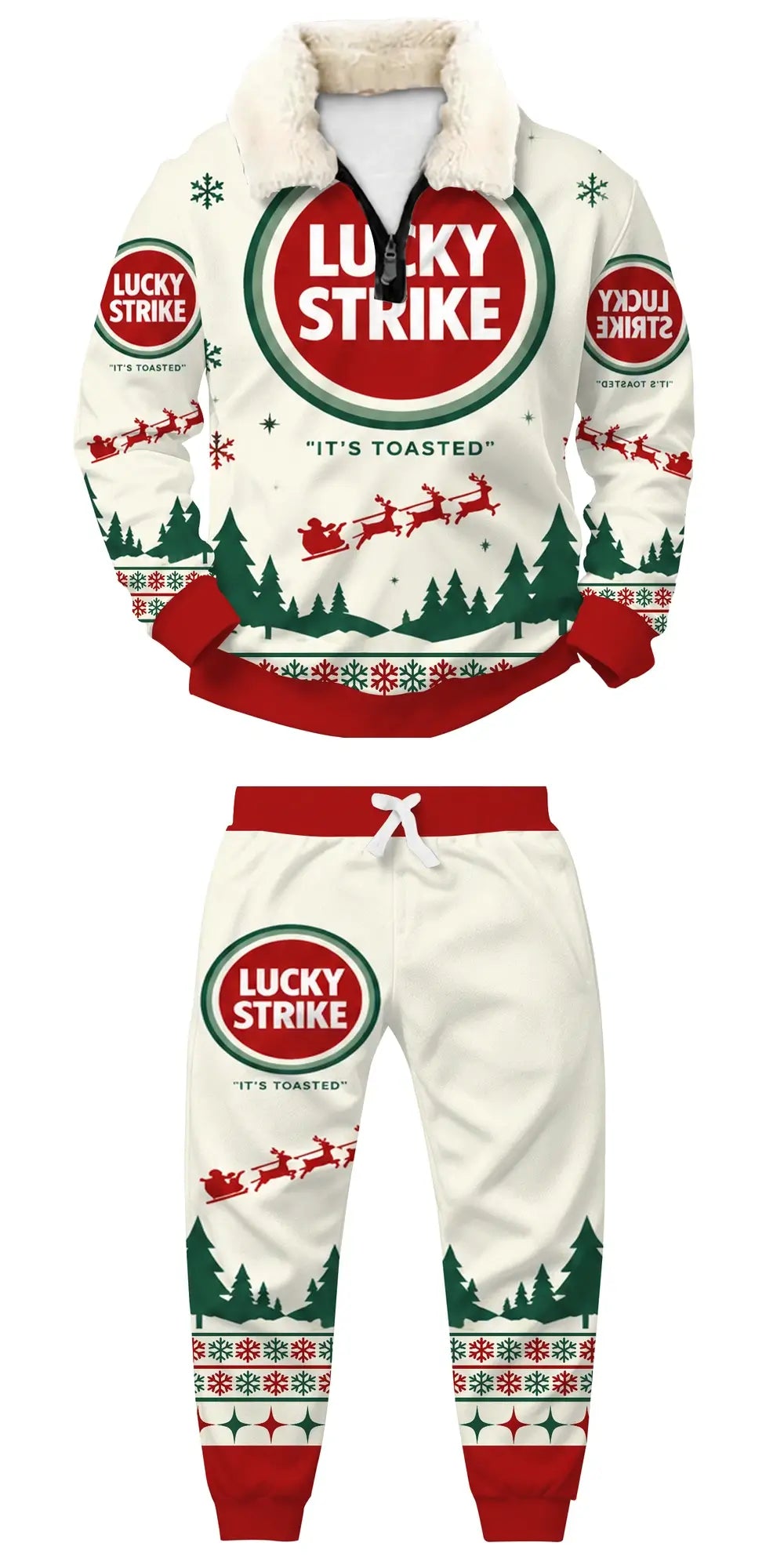 Holiday Smoke Ugly Quarter Zip Sweatshirt & Sweatpant Set
