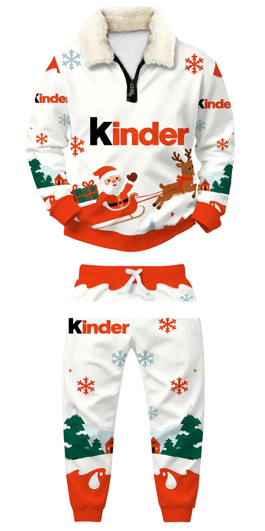 Holiday Treats Ugly Quarter Zip Sweatshirt & Sweatpant Set