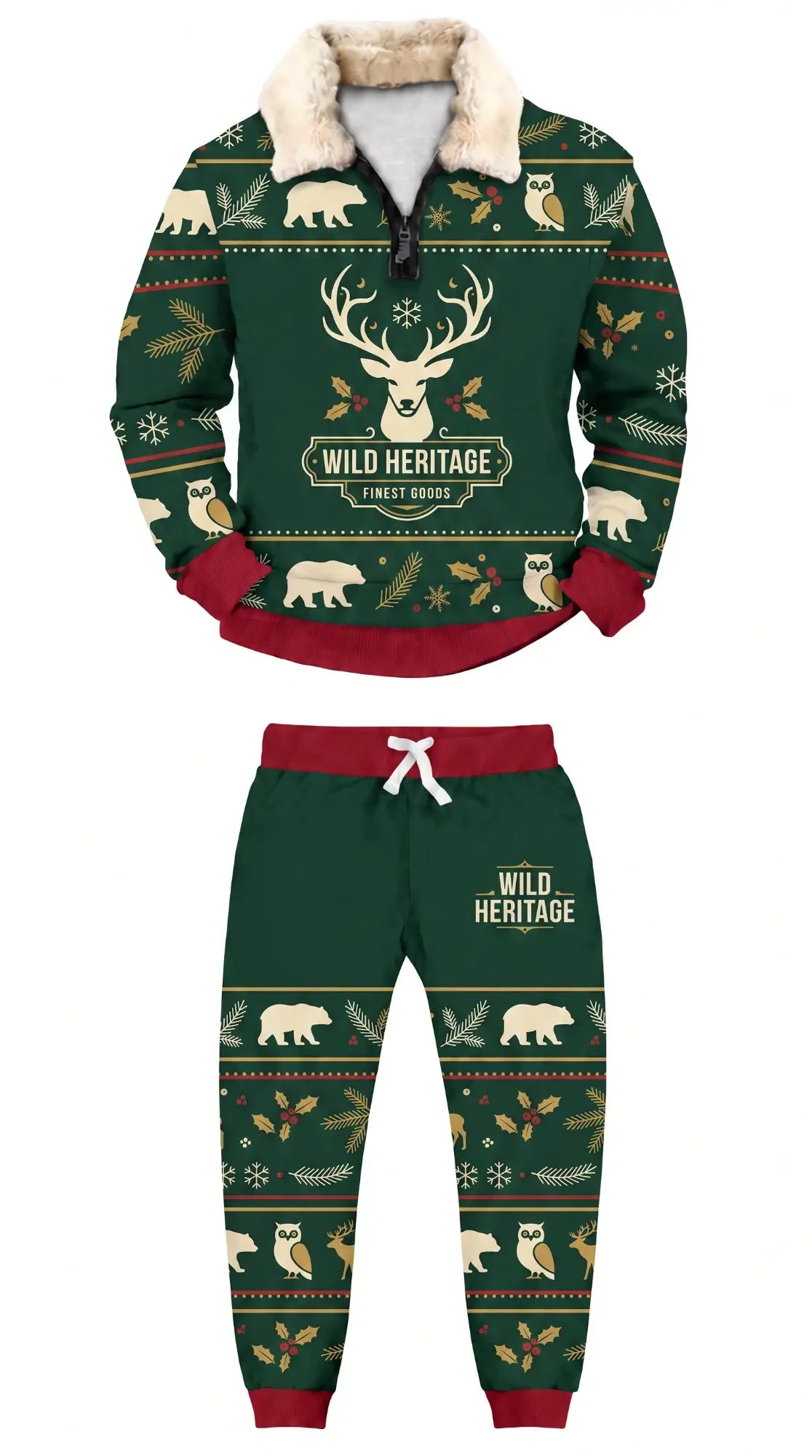 Hunting & Wilderness Ugly Quarter Zip Sweatshirt & Sweatpant Set