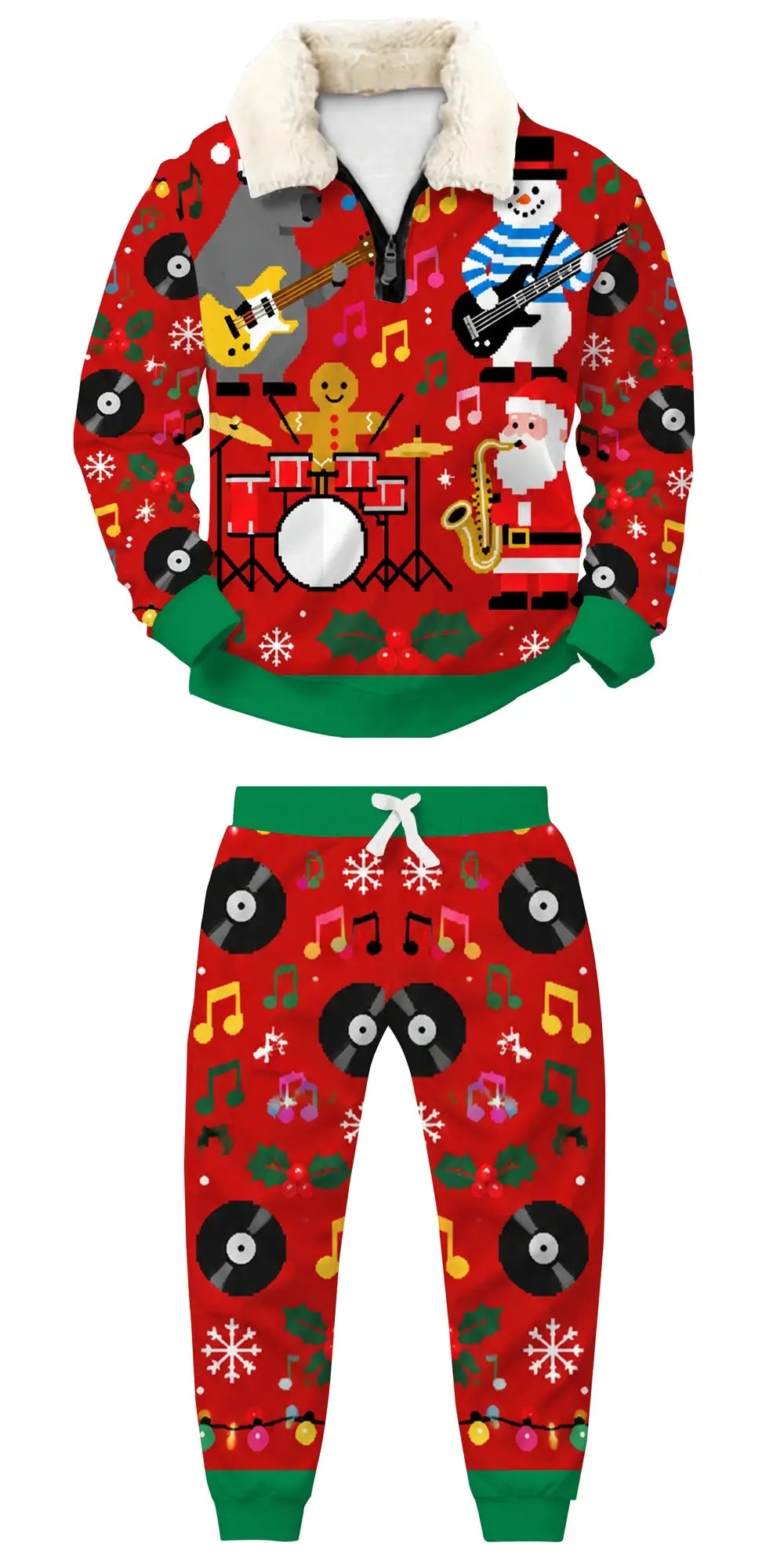 Jolly Beats Ugly Quarter Zip Sweatshirt & Sweatpant Set