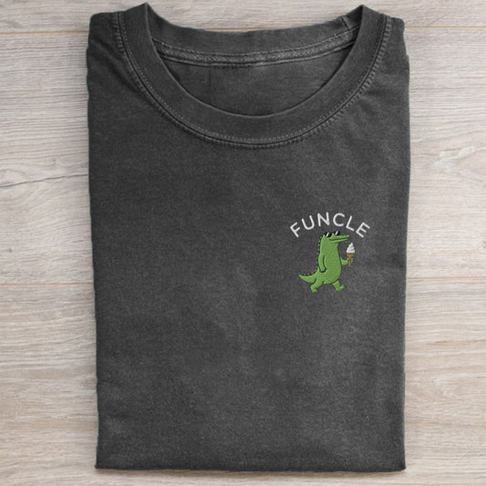 Embroidered Funny Uncle T-shirt
