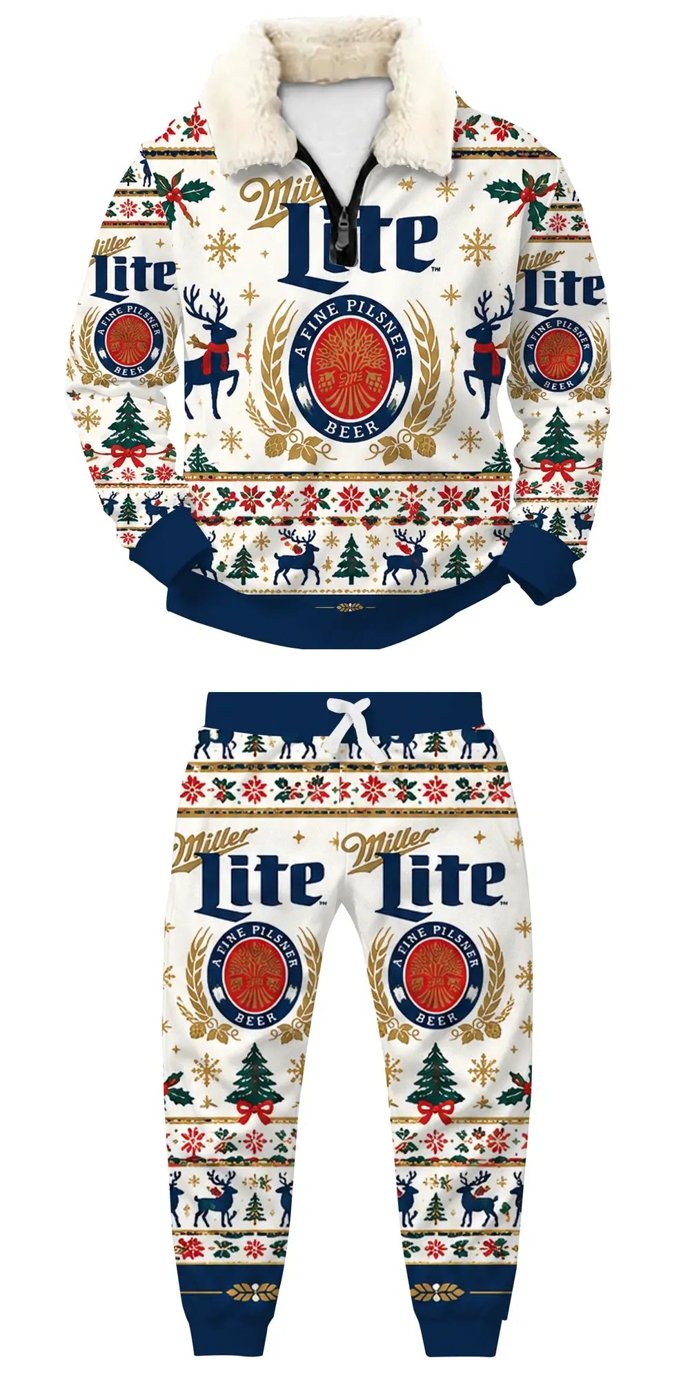 Lager Ugly Quarter Zip Sweatshirt & Sweatpant Set