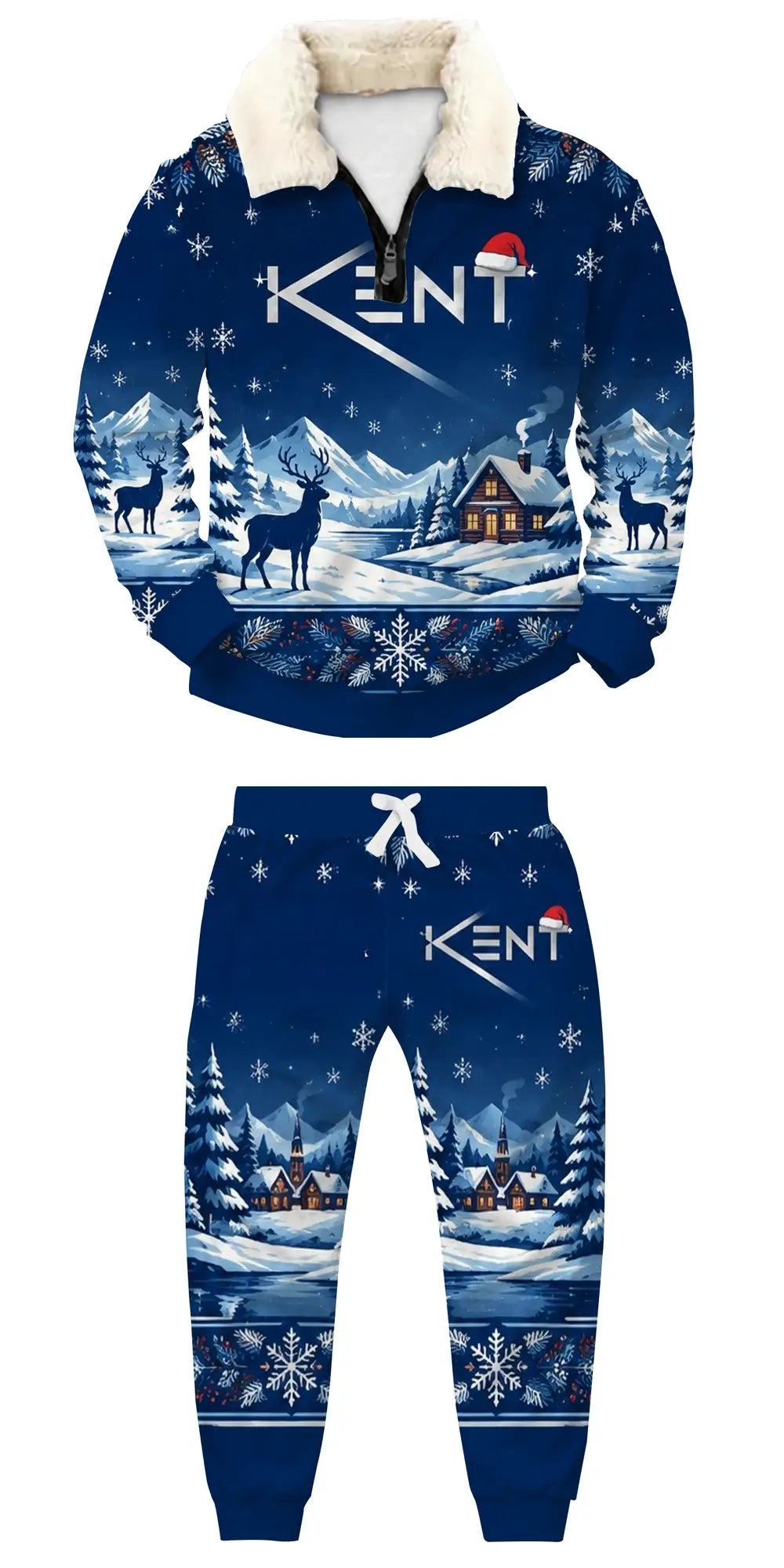 Menthol Ugly Quarter Zip Sweatshirt & Sweatpant Set