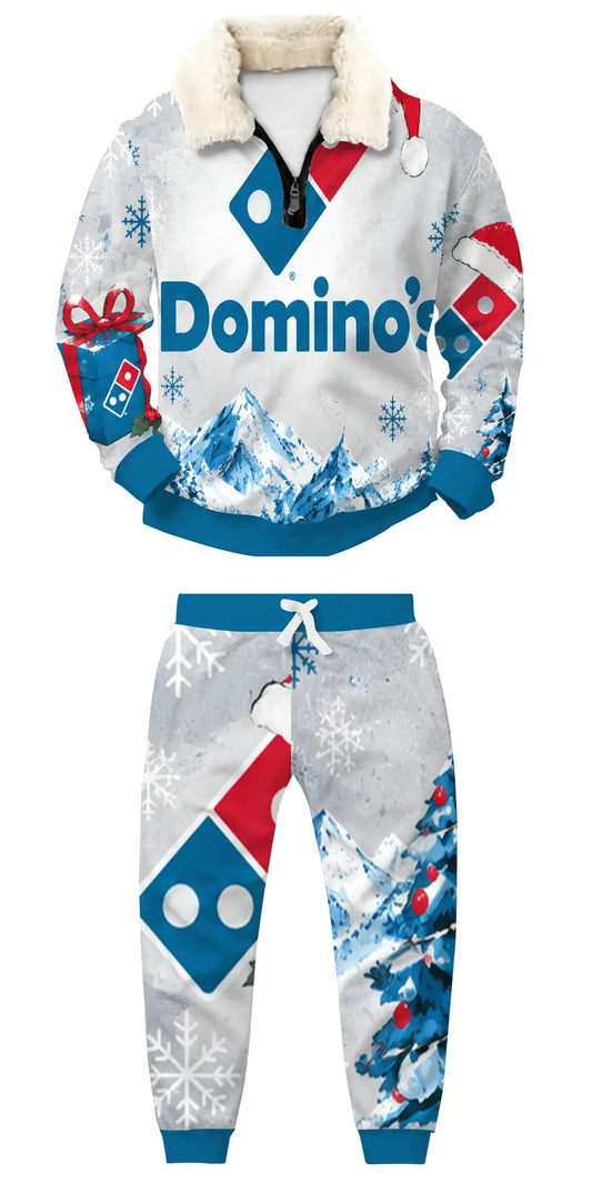 Messy Party Animals Ugly Quarter Zip Sweatshirt & Sweatpant Set