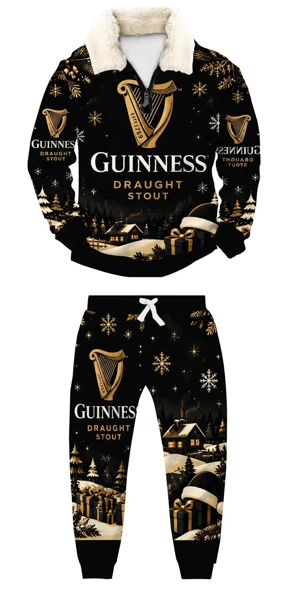 Midnight Brew Ugly Quarter Zip Sweatshirt & Sweatpant Set