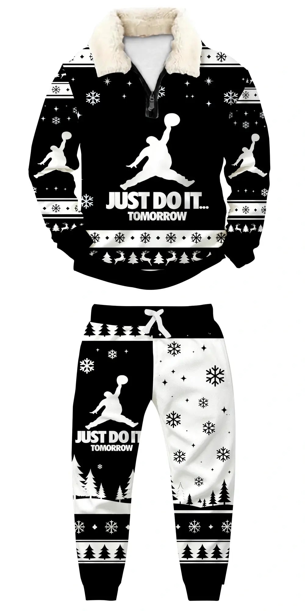 Midnight Jump Ugly Quarter Zip Sweatshirt & Sweatpant Set