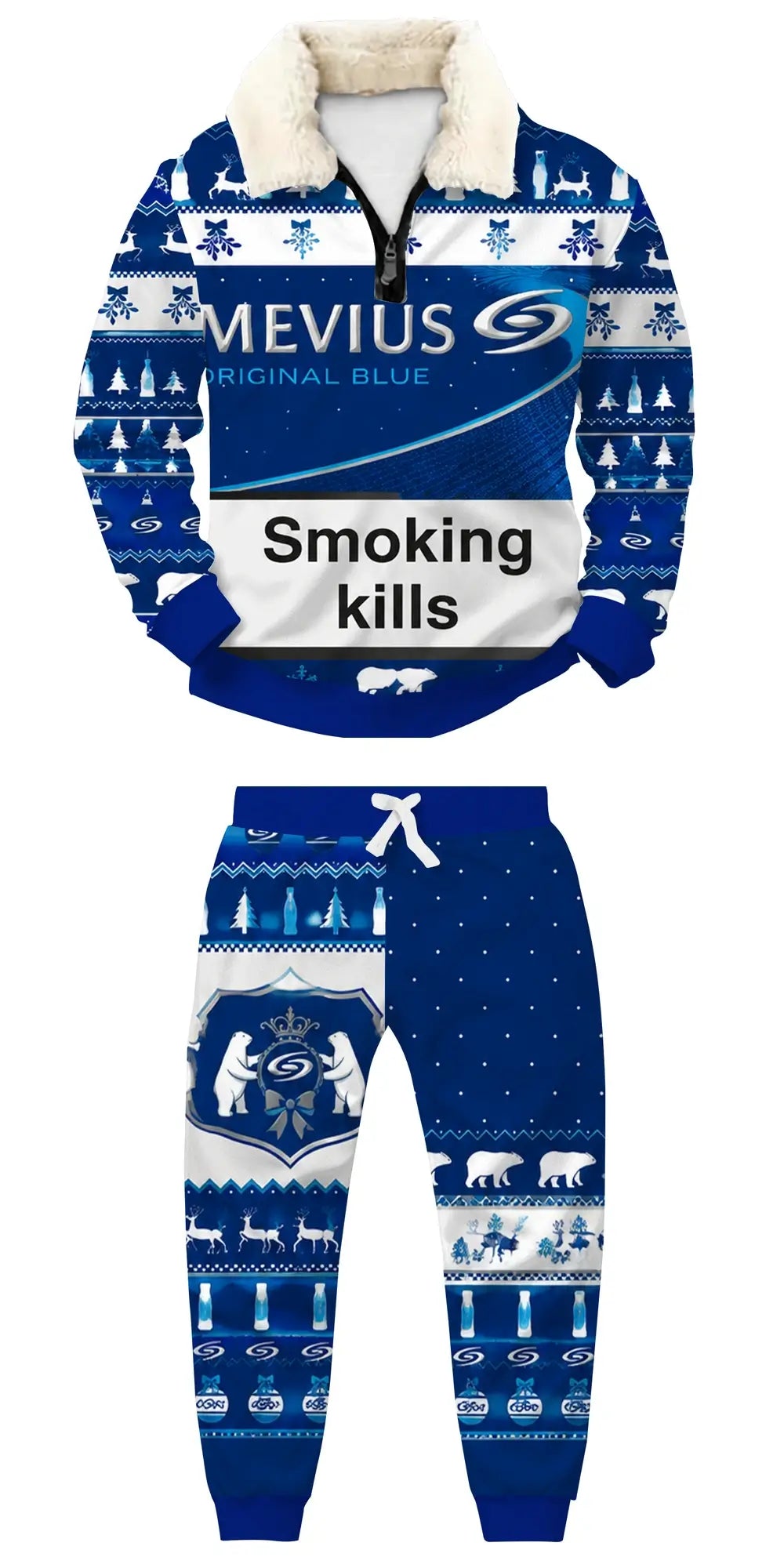 Midnight Smoke Ugly Quarter Zip Sweatshirt & Sweatpant Set