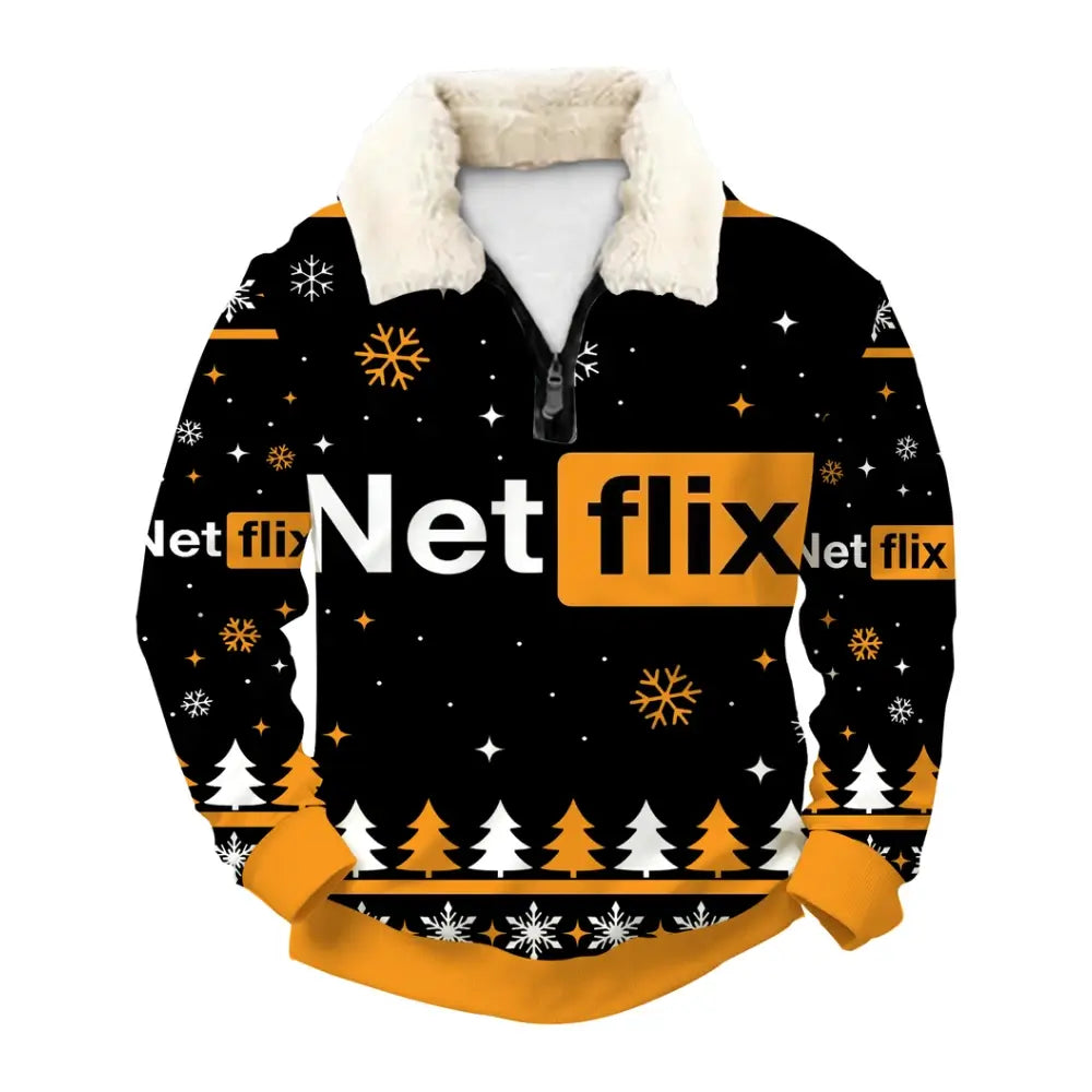 Midnight Streaming Ugly Quarter Zip Sweatshirt & Sweatpant Set