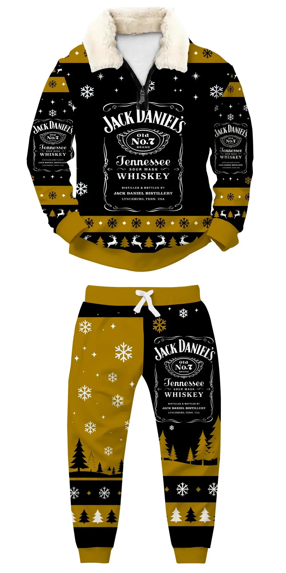 Midnight Whiskey Ugly Quarter Zip Sweatshirt & Sweatpant Set
