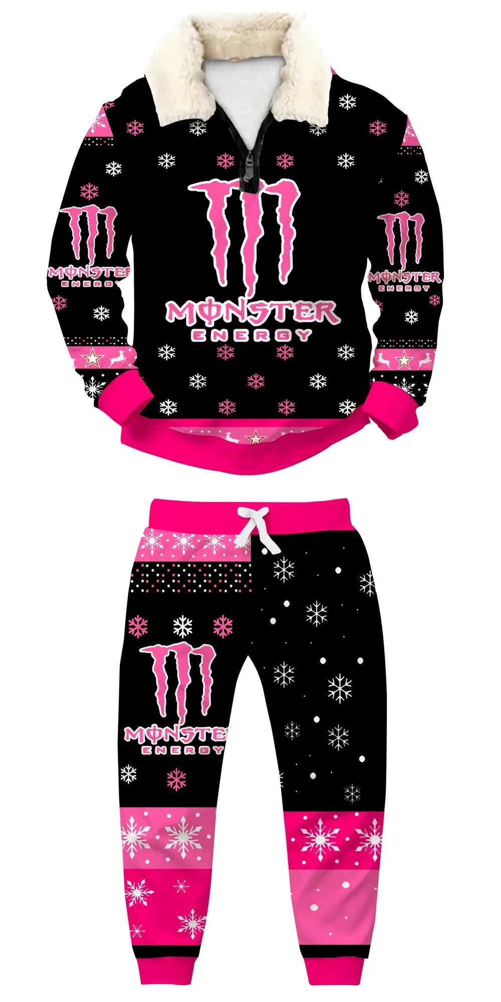 Neon Energy Ugly Quarter Zip Sweatshirt & Sweatpant Set