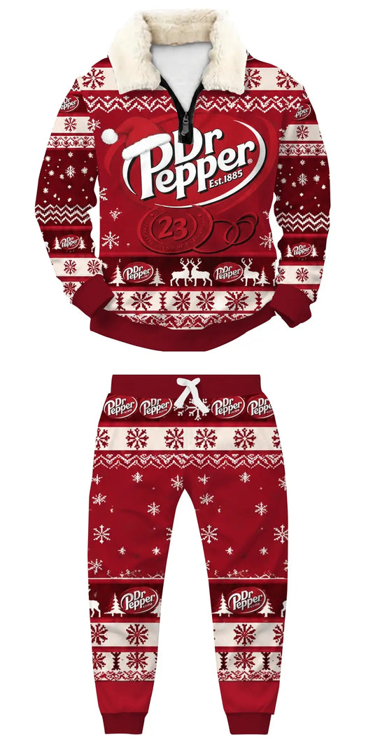 Pepper Ugly Quarter Zip Sweatshirt & Sweatpant Set
