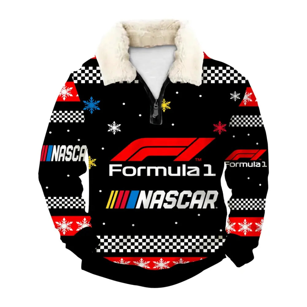 Racing Fever Ugly Quarter Zip Sweatshirt & Sweatpant Set